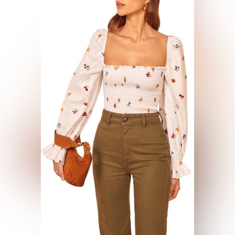 Reformation Tangerine Top Fruit Loops S New with Tags Attached Super